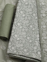 Embroidered Chanderi Unstitched Kurta With Pant & Dupatta